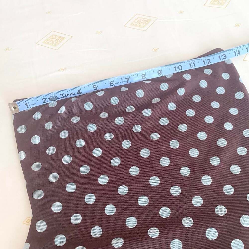 BNWT y2k brown and blue polka dot strapless tube top - Picture 5 of 6